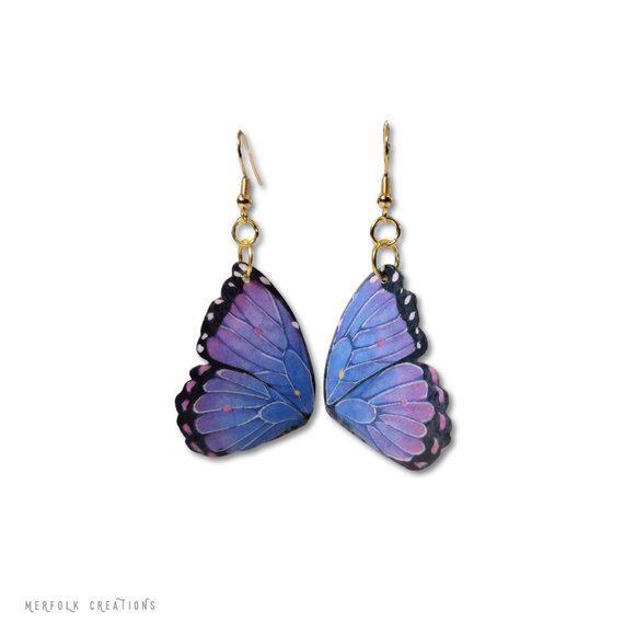 Merfolk Creations Jewelry - Handmade Butterfly Earrings (All Styles)
